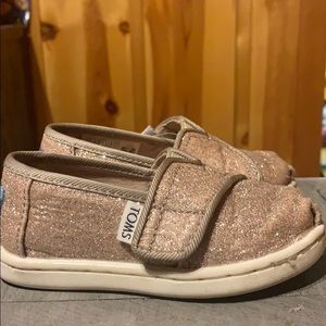 Gold glitter Toms!